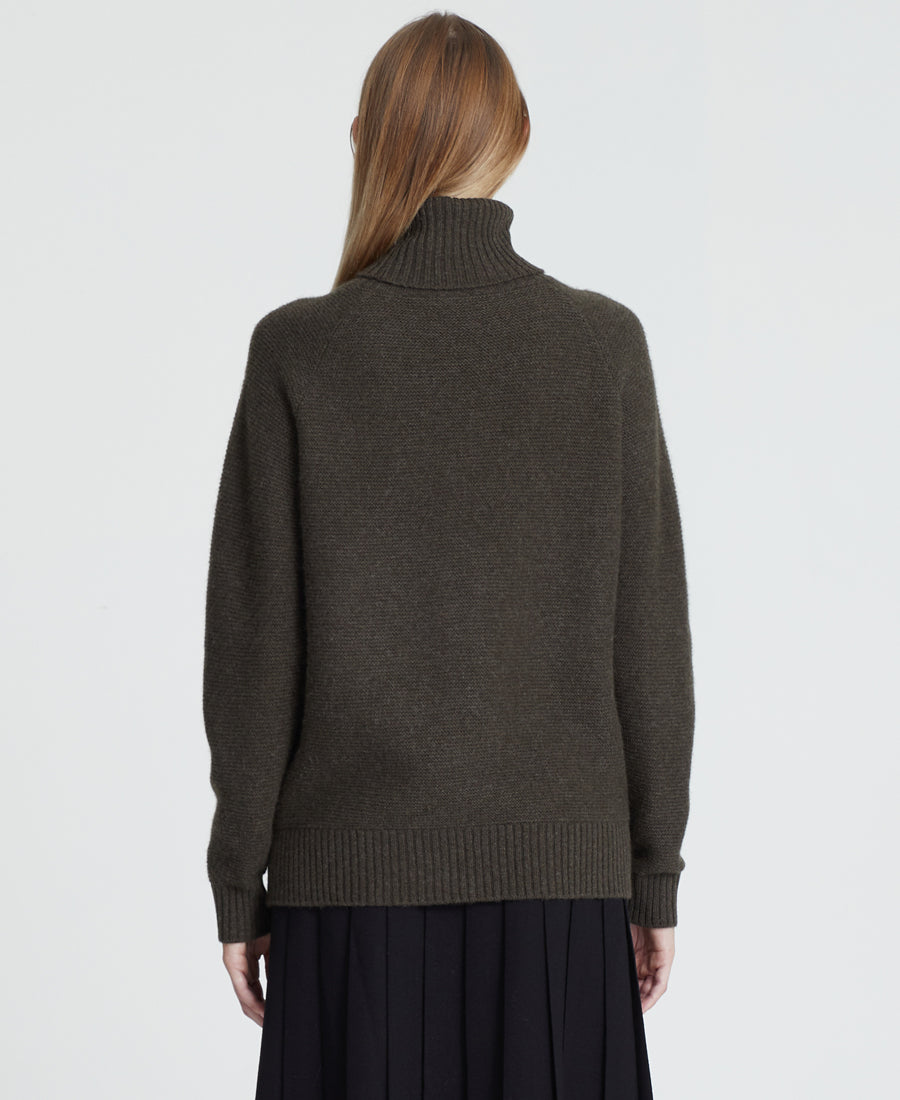 Textured Roll Neck Sweater – Denner Cashmere