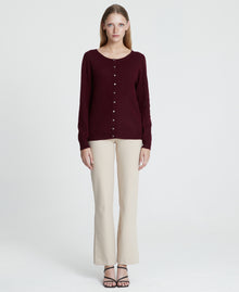 Cashmere Crew Neck Cardigan