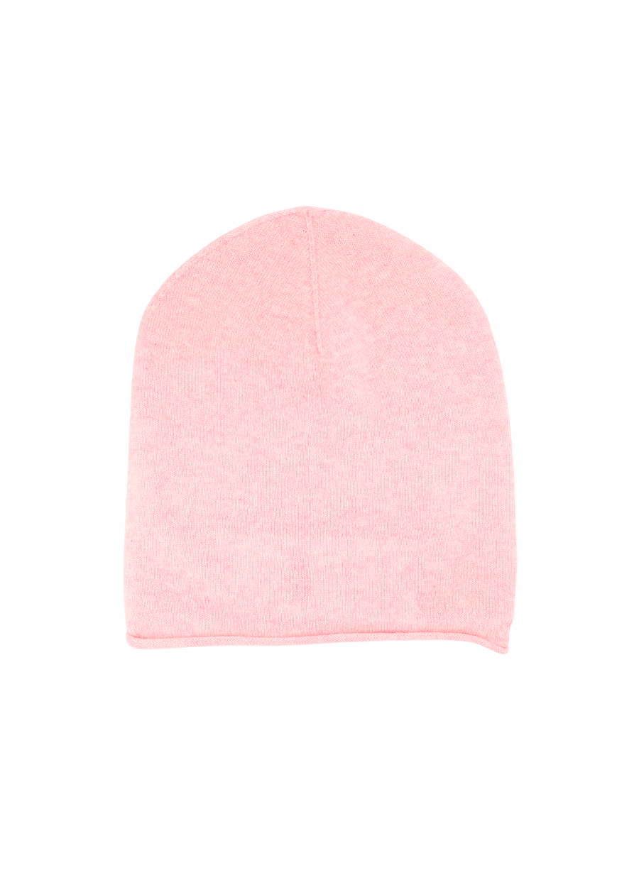 Denner cashmere Knitted Hat (Classic Colours) in Crystal Pink