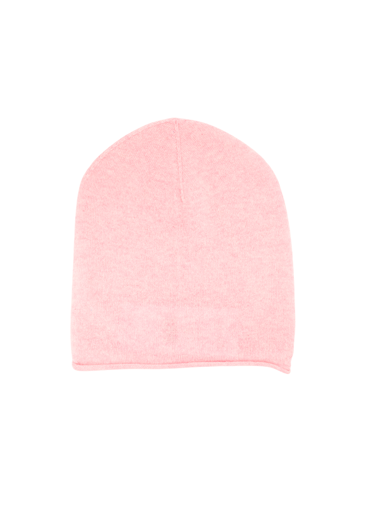 Denner cashmere Knitted Hat (Classic Colours) in Crystal Pink