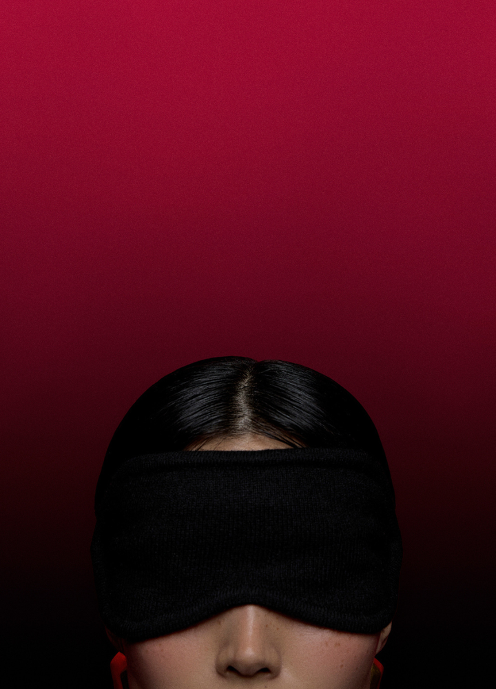 Denner cashmere Eye Mask in Black