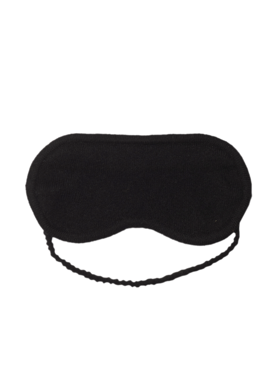 Denner cashmere Eye Mask in Black, view 2