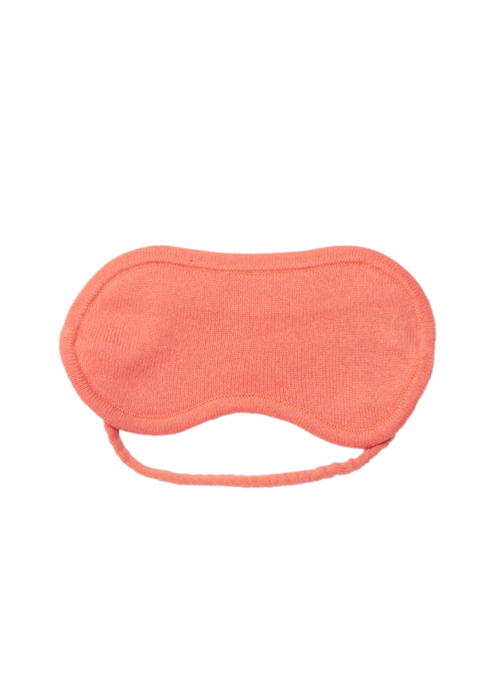 Denner cashmere Eye Mask in Neon Coral