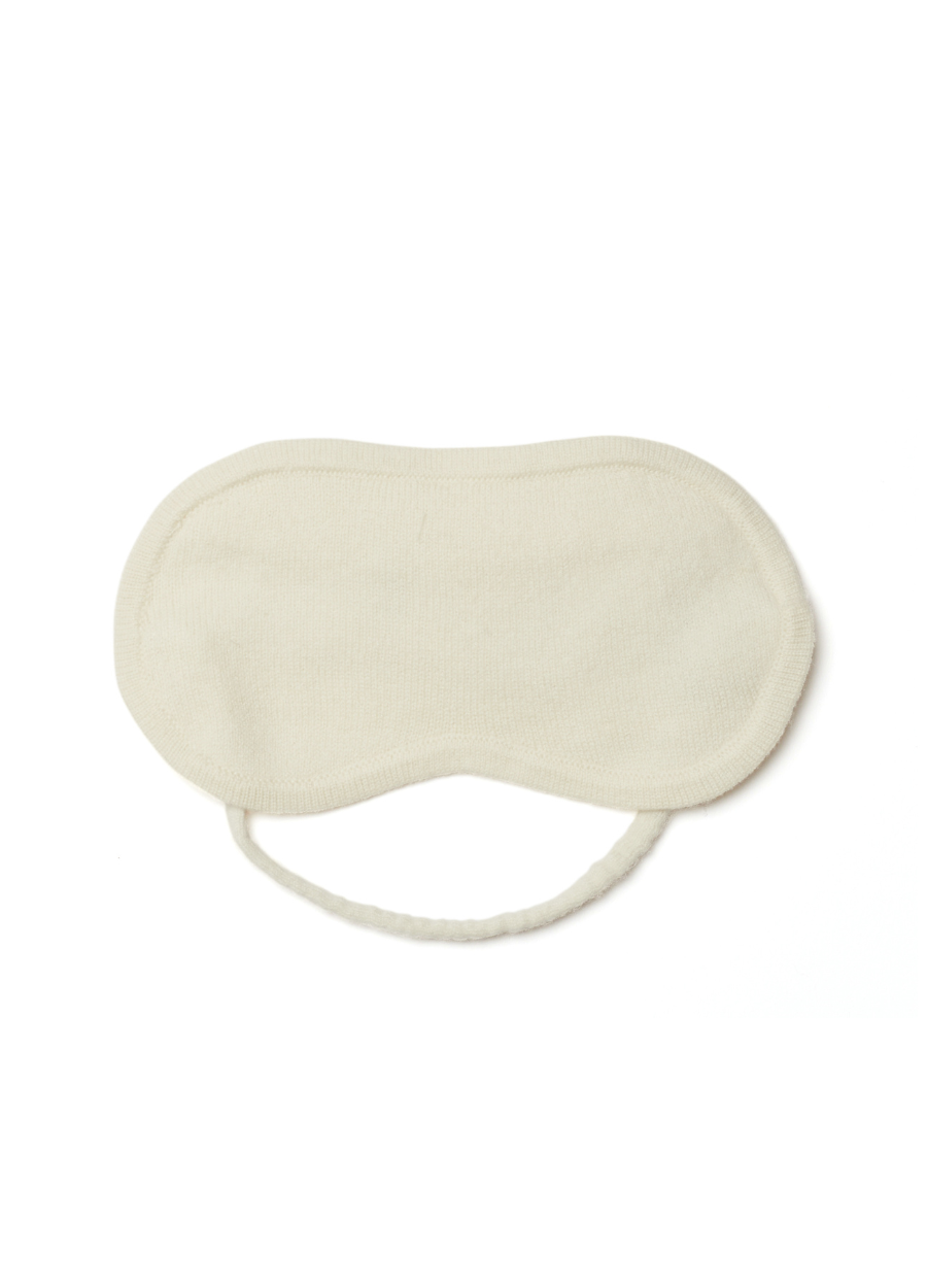 Denner cashmere Eye Mask in Organic White