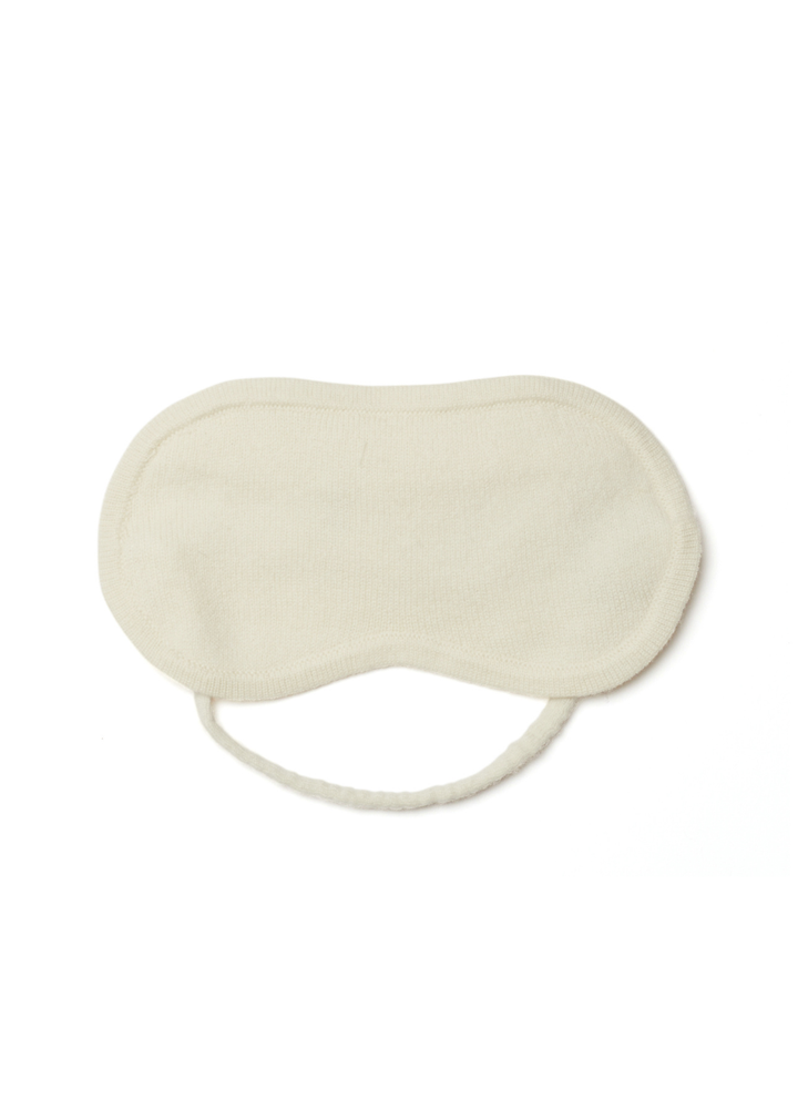 Denner cashmere Eye Mask in Organic White