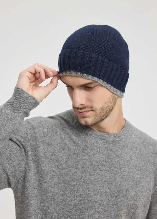 Denner men's cashmere Hat in Navy