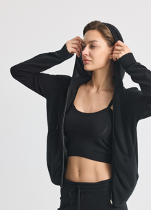 Cashmere Highbury Hooded Zip-Up