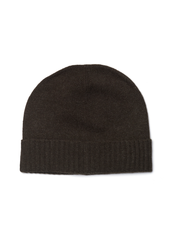 Denner men's cashmere Jersey Beanie in Khaki