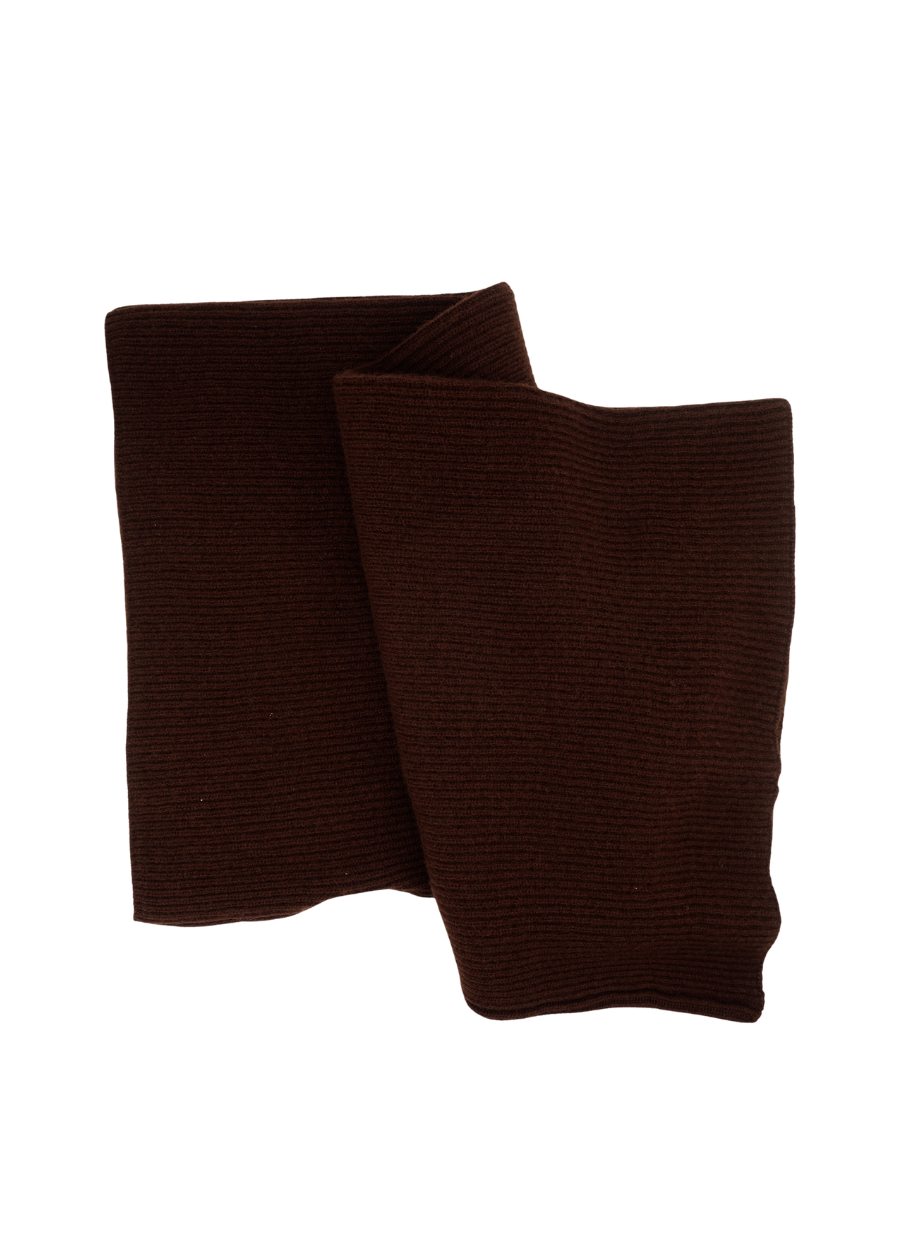Denner women's cashmere Ribbed Snood in Cocoa