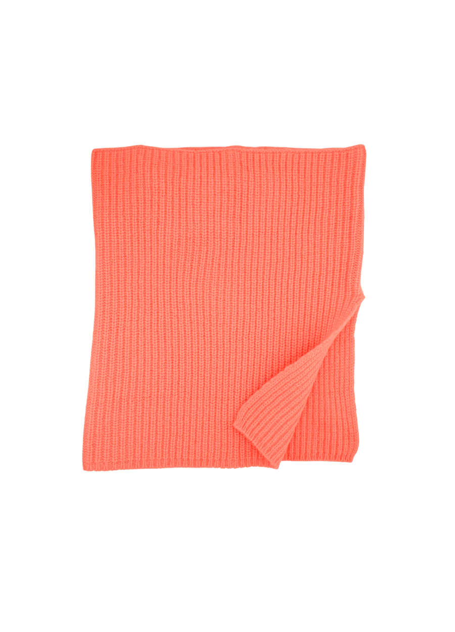 Cashmere Ribbed Snood With Slit