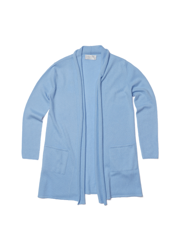 Denner women's cashmere Long Cardigan (Classic Colours) in Splash