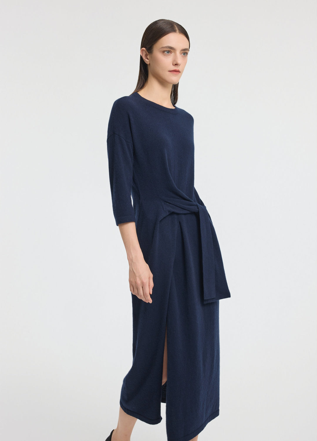 Cashmere Luna Tie Front Dress