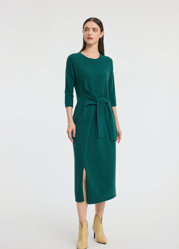 Cashmere Luna Tie Front Dress
