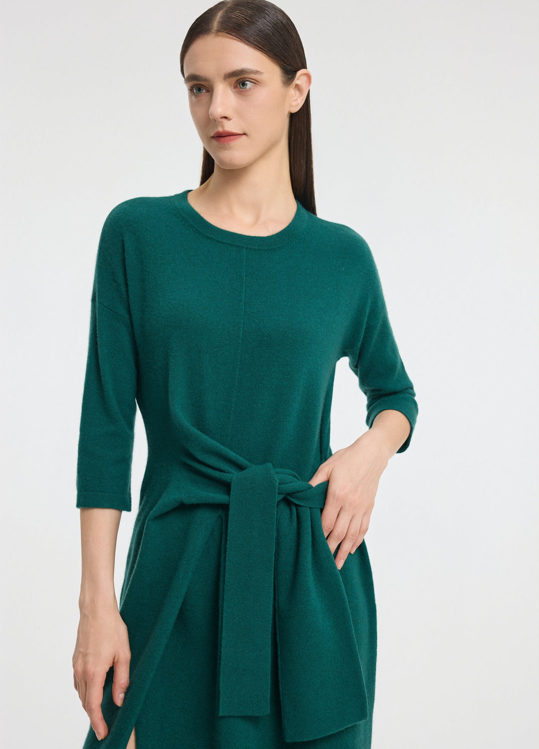 Cashmere Luna Tie Front Dress