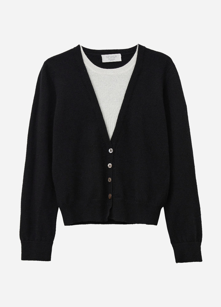 Cashmere Layering V-Neck Cardigan