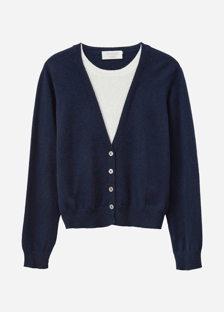 Cashmere Layering V-Neck Cardigan