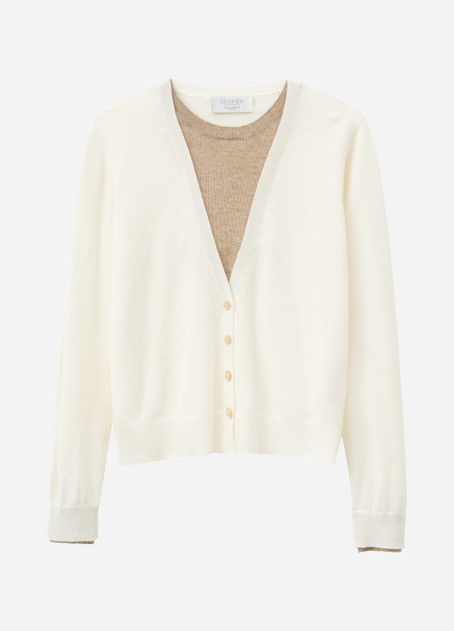 Cashmere Layering V-Neck Cardigan