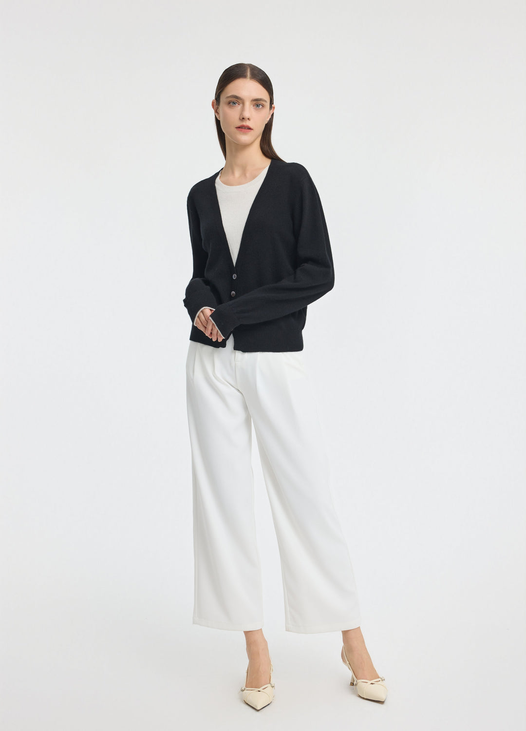 Cashmere Layering V-Neck Cardigan