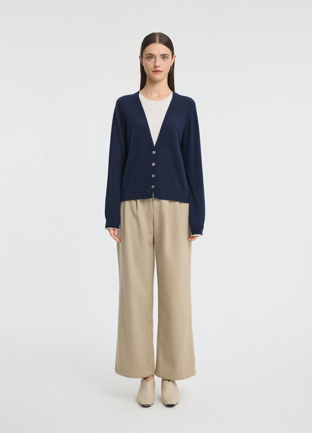 Cashmere Layering V-Neck Cardigan
