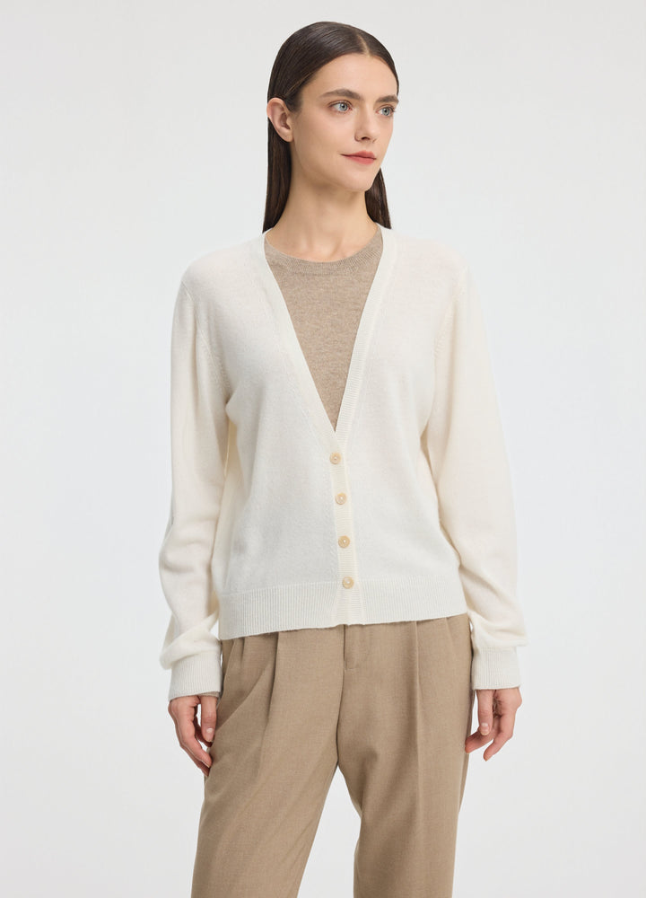 Cashmere Layering V-Neck Cardigan