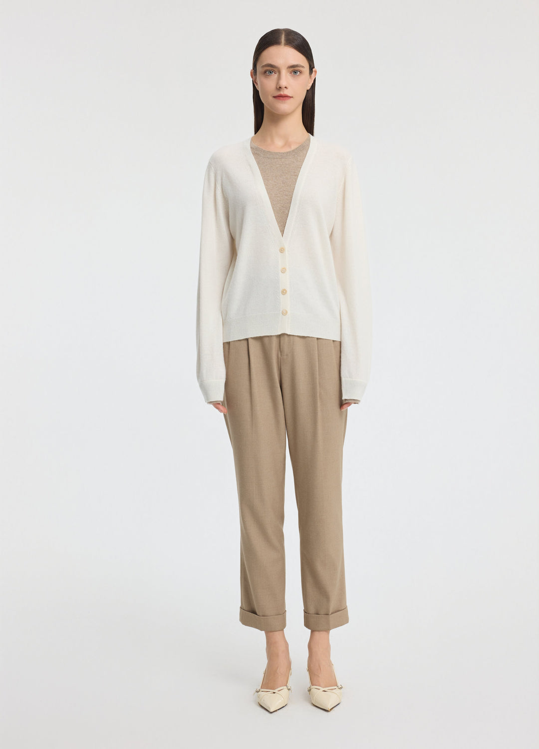 Cashmere Layering V-Neck Cardigan