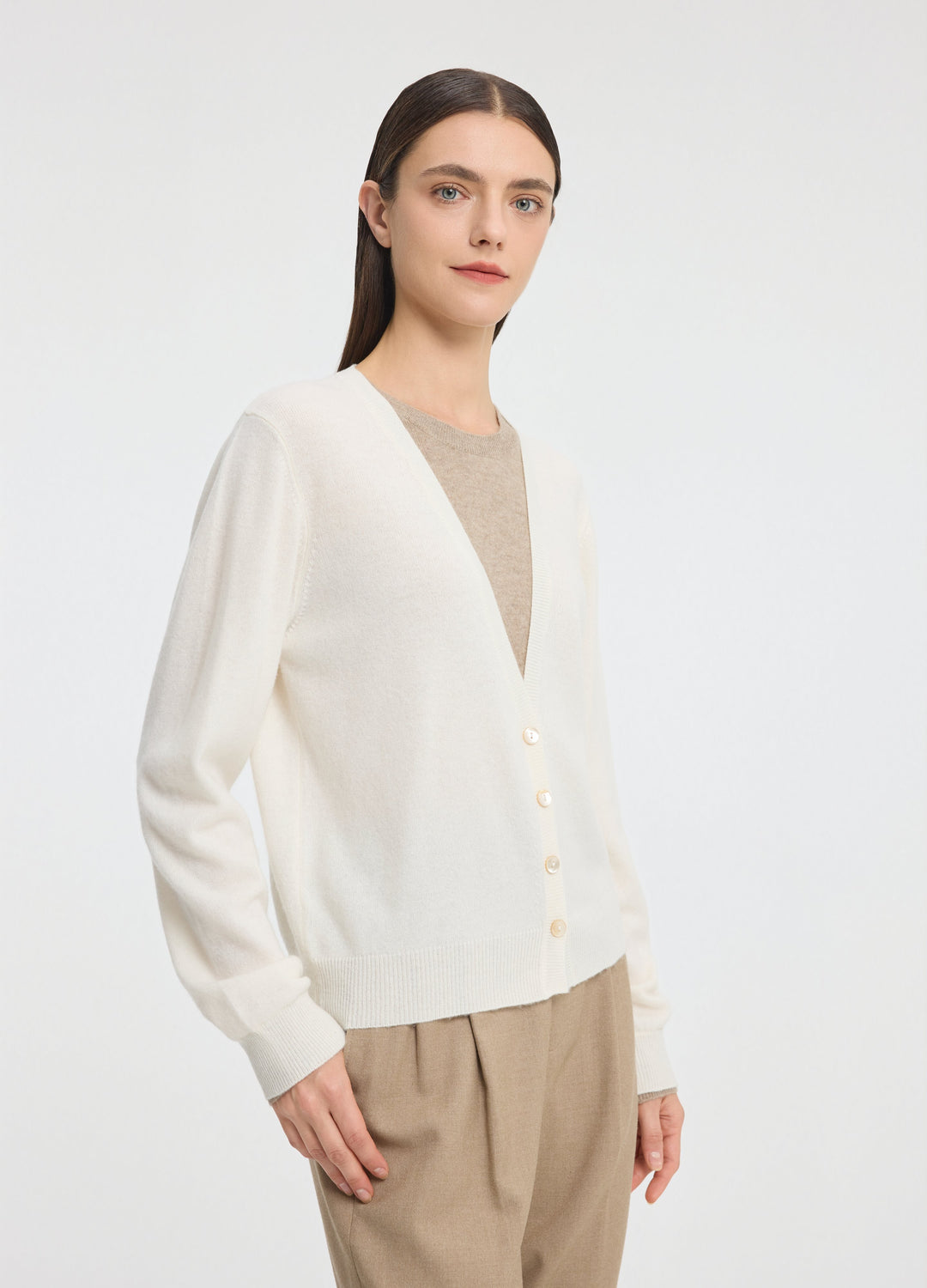 Cashmere Layering V-Neck Cardigan