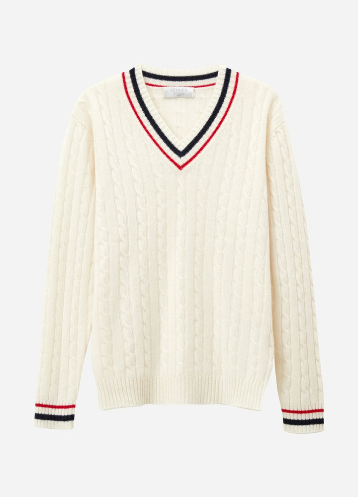 Cashmere Men's Cable Cricket Jumper