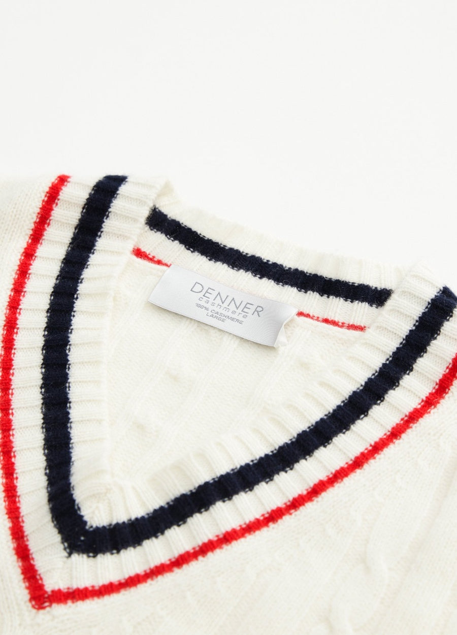 Cashmere Men's Cable Cricket Jumper