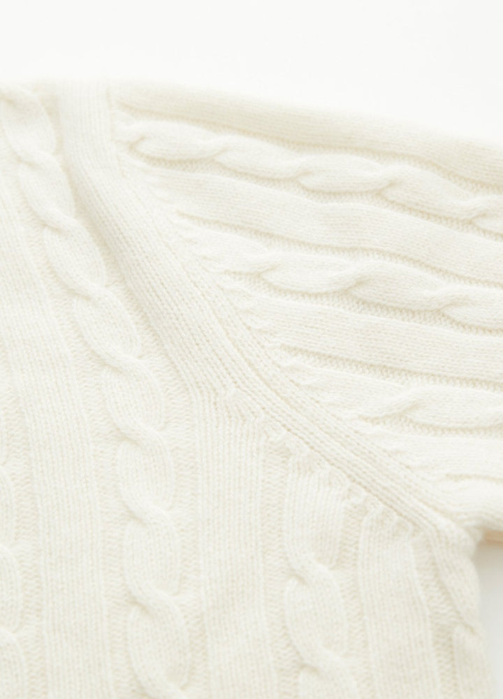 Cashmere Men's Cable Cricket Jumper