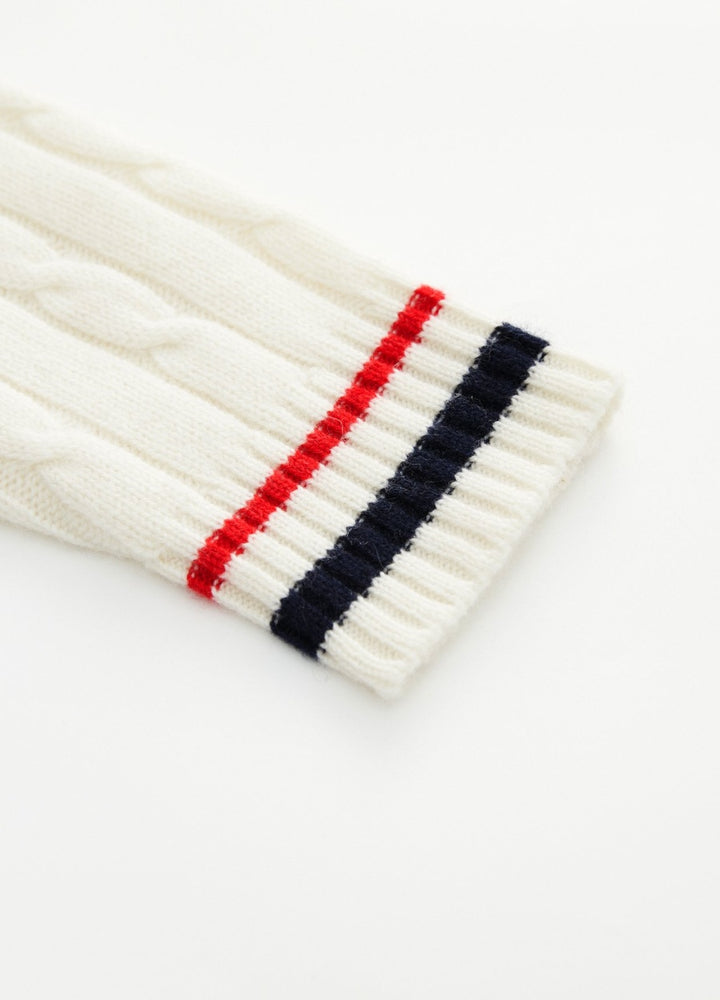 Cashmere Men's Cable Cricket Jumper
