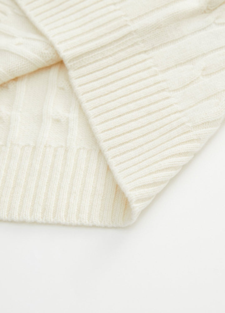 Cashmere Men's Cable Cricket Jumper