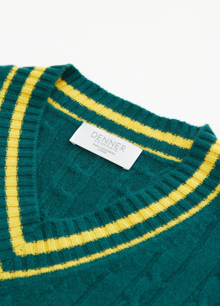 Cashmere Men's Cable Cricket Jumper