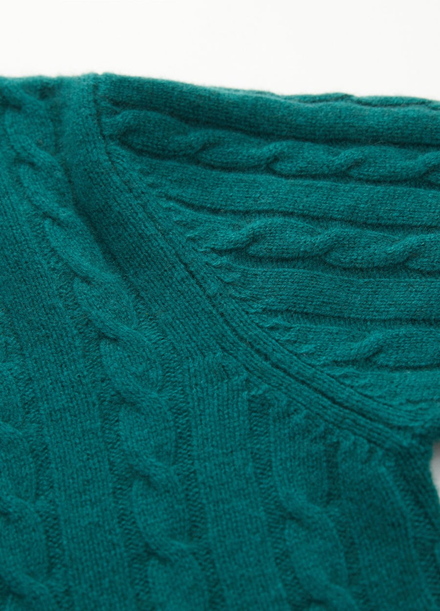 Cashmere Men's Cable Cricket Jumper