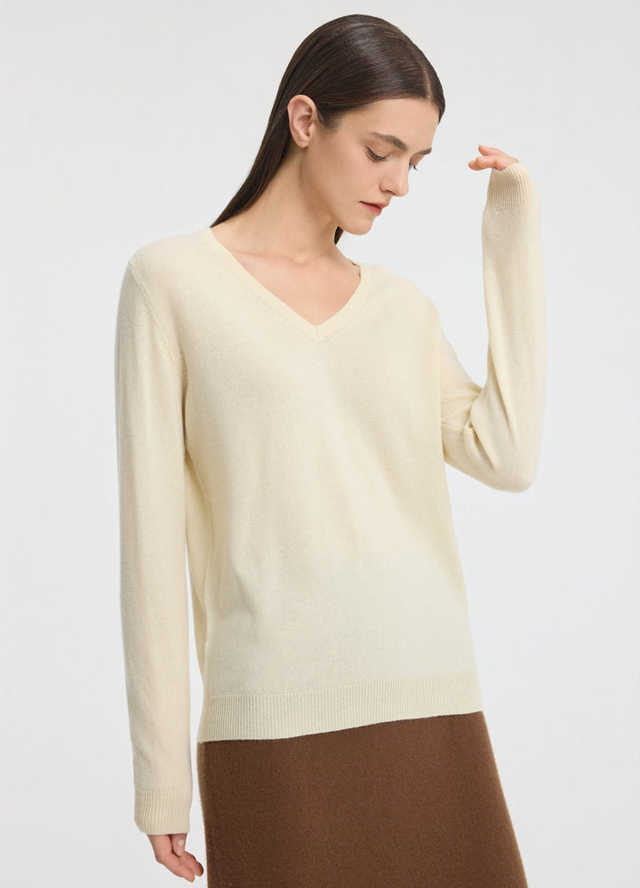 Cashmere V-Neck Top