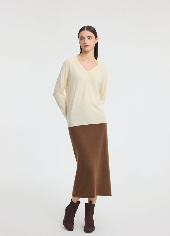 Cashmere V-Neck Top
