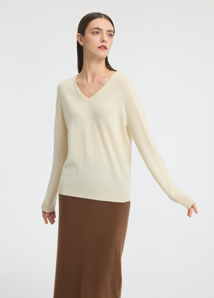 Cashmere V-Neck Top