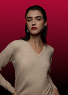 Cashmere V Neck Top