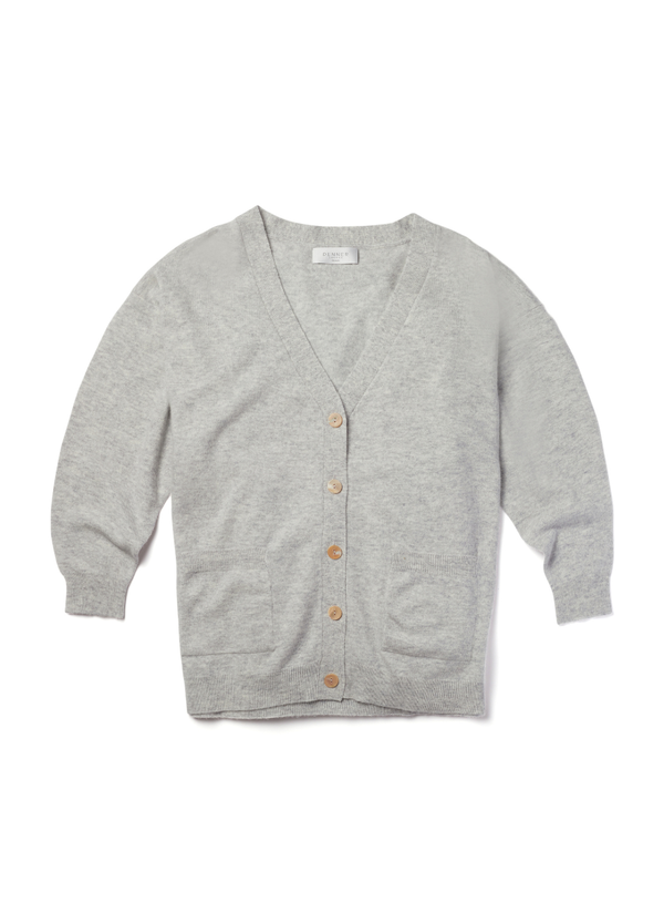 Denner women's merino and cashmere blend Oceane Oversized Cardi in Mineral Grey