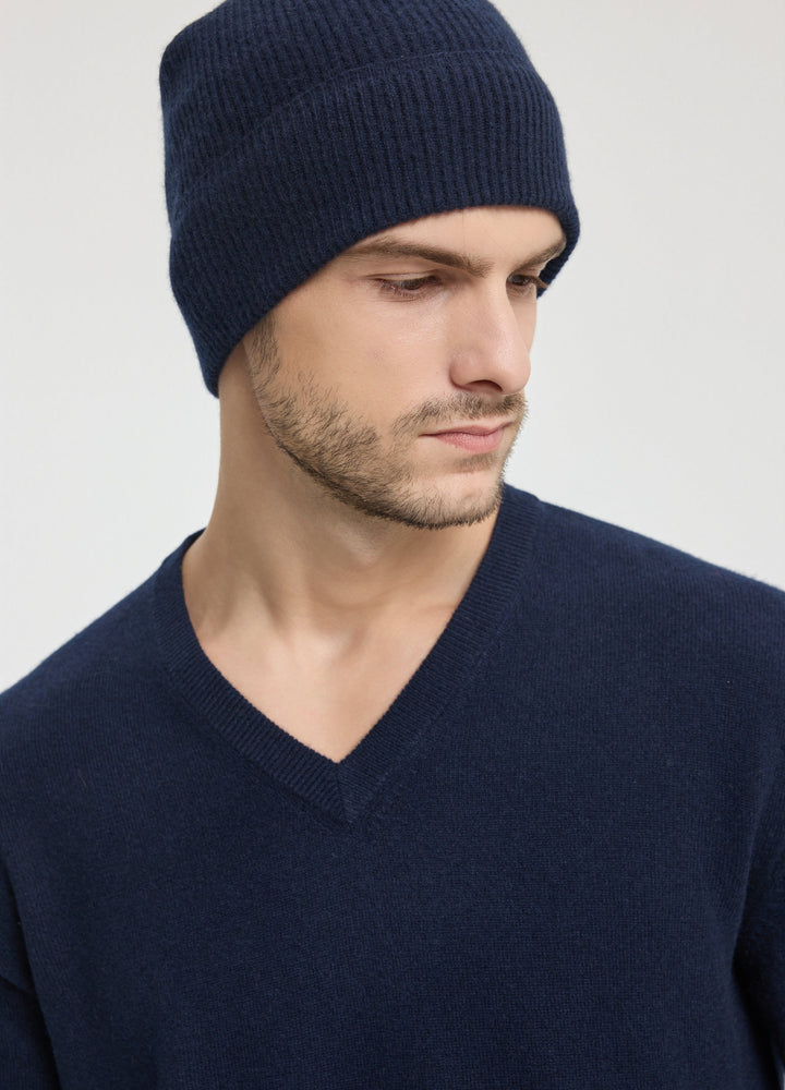 Cashmere Essential Rib Beanie