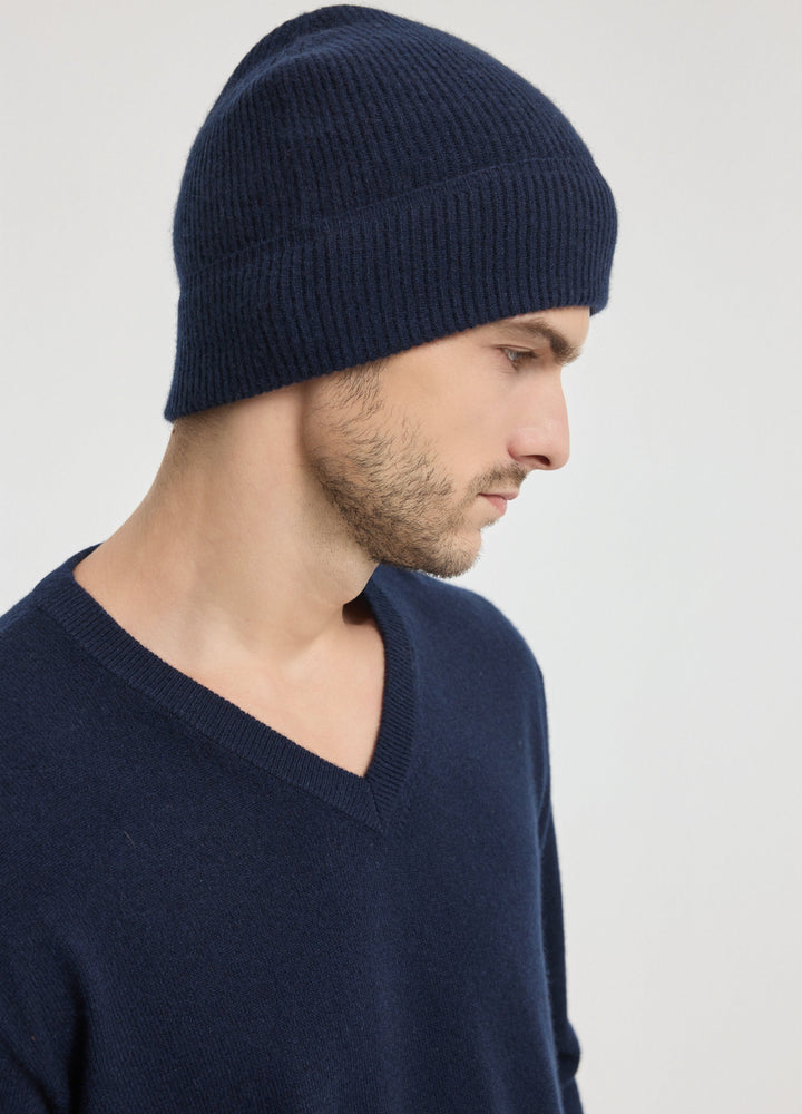 Cashmere Essential Rib Beanie