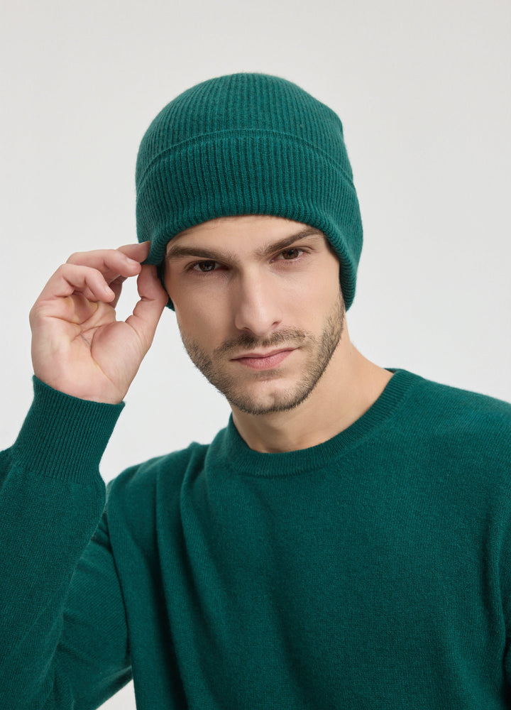 Cashmere Essential Rib Beanie