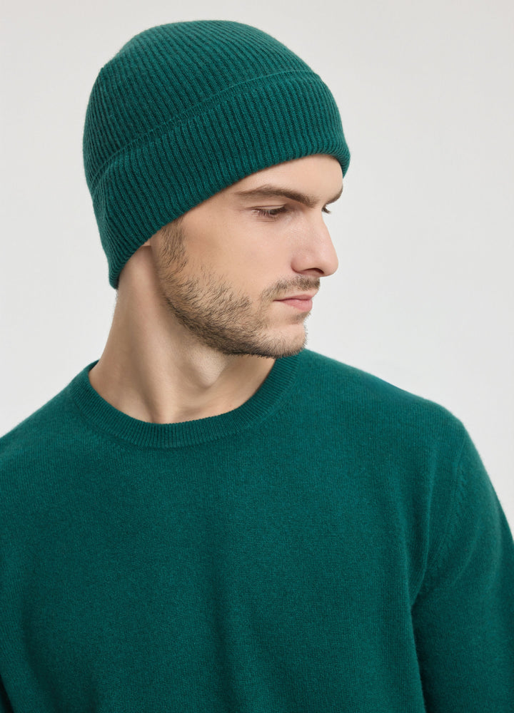 Cashmere Essential Rib Beanie