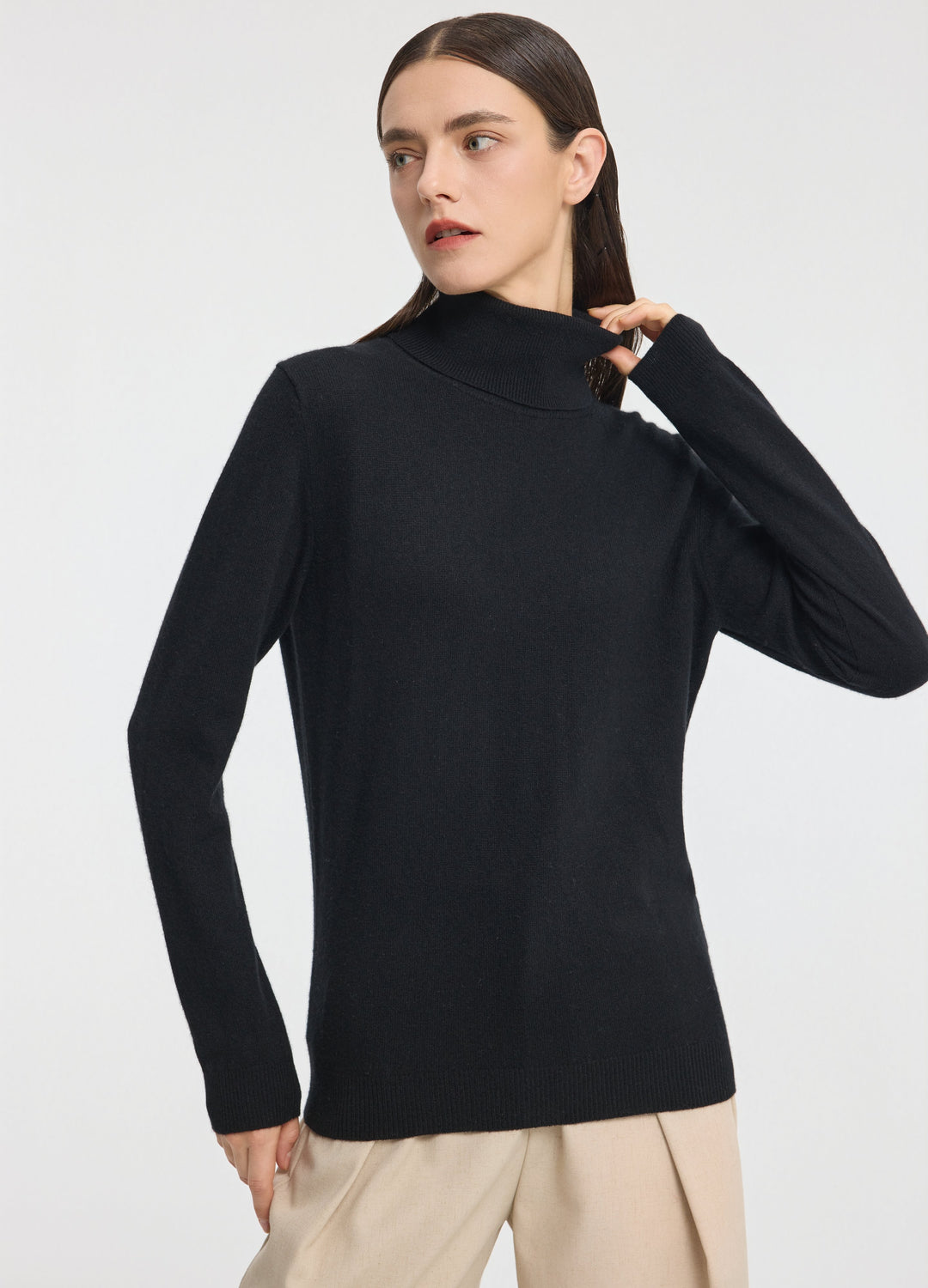 Cashmere Roll-Neck Top