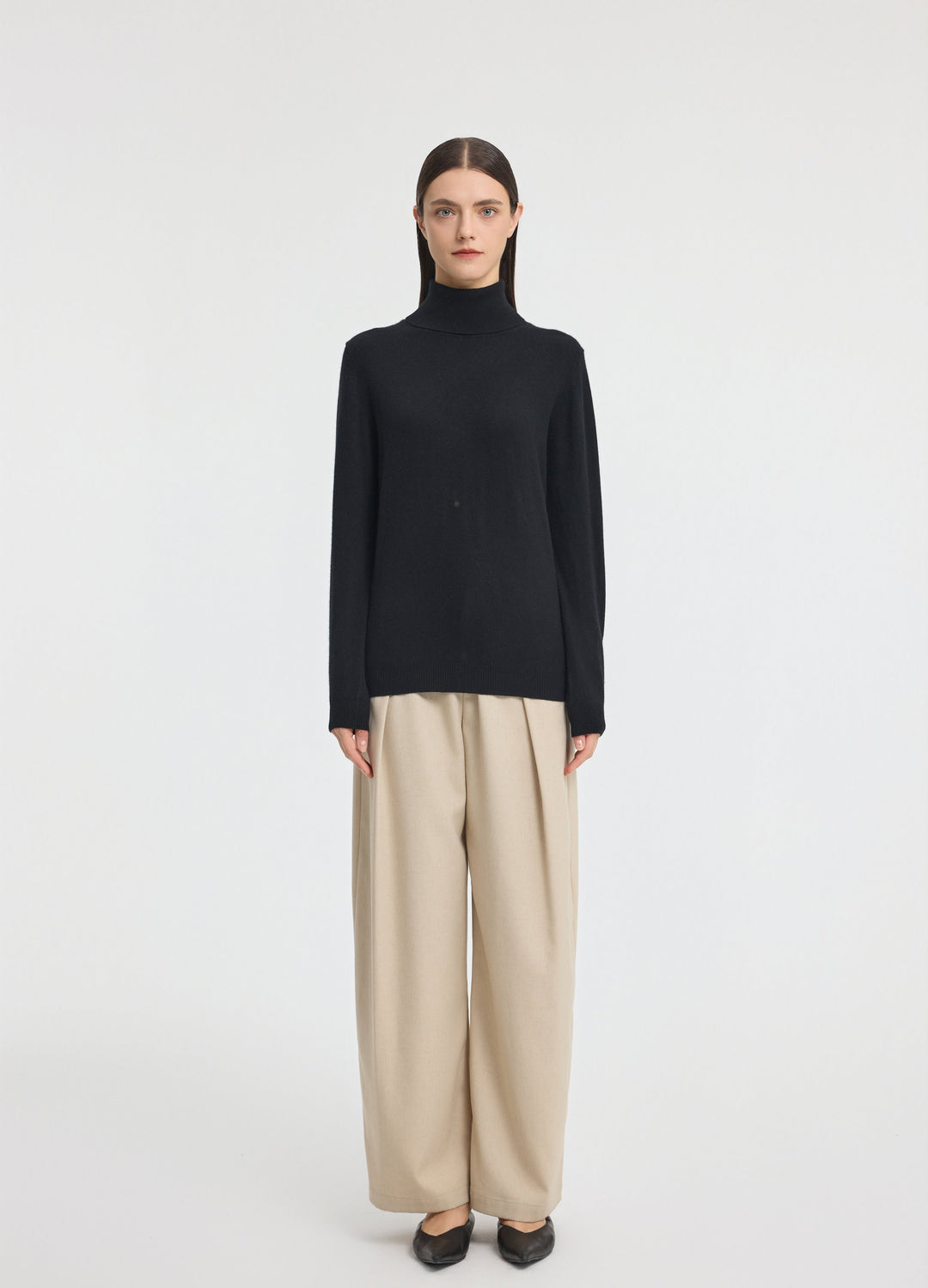 Cashmere Roll-Neck Top