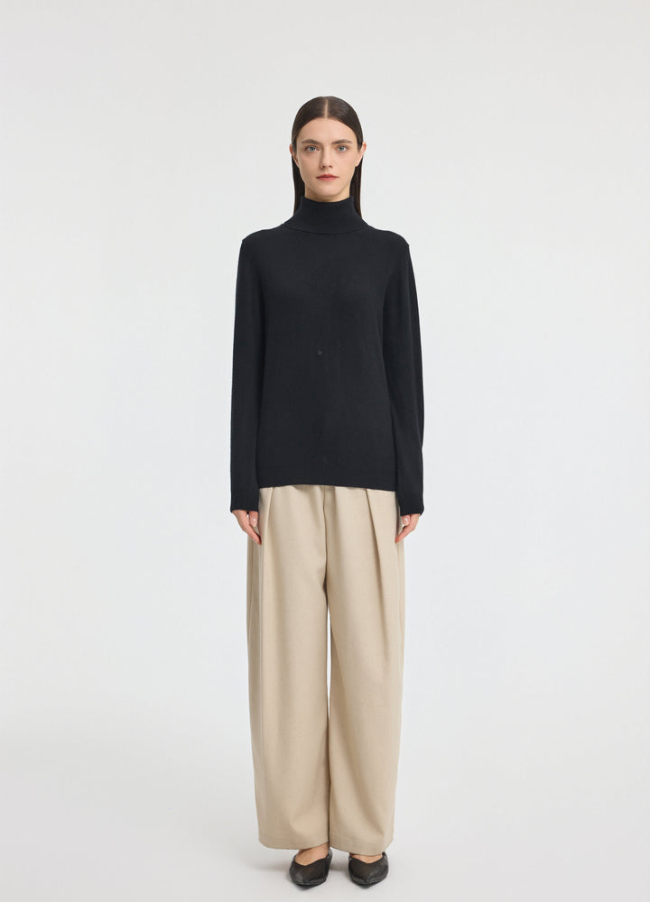 Cashmere Roll-Neck Top