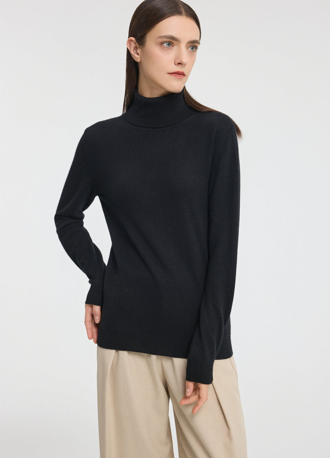 Cashmere Roll-Neck Top