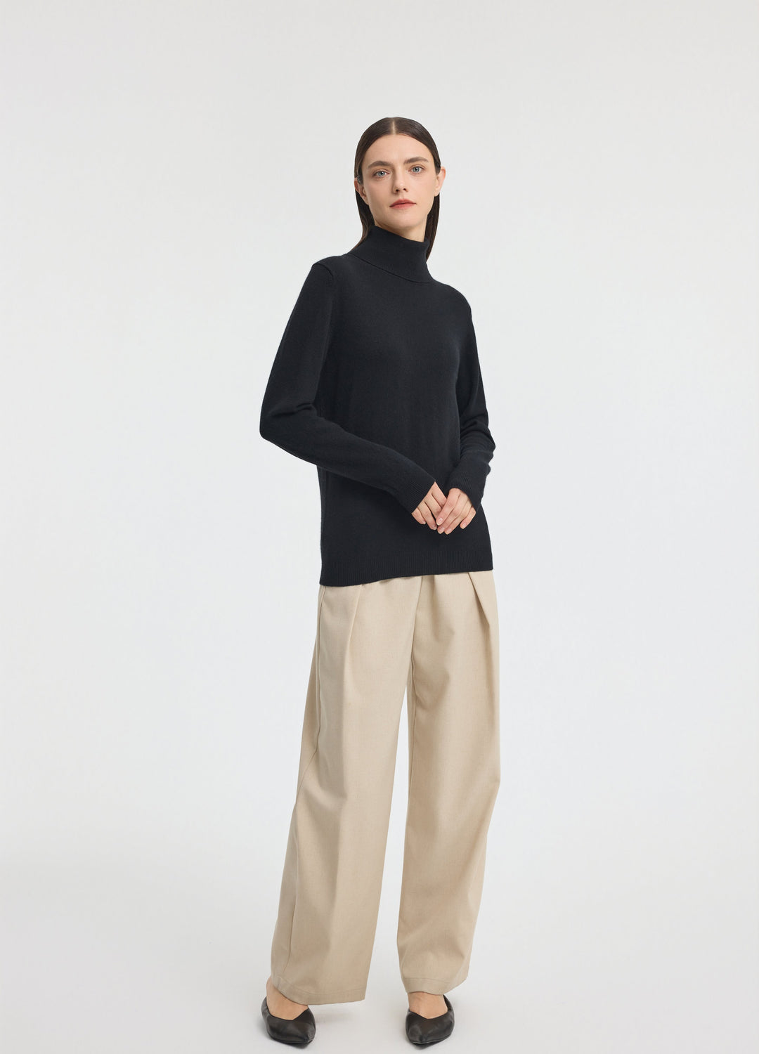Cashmere Roll-Neck Top