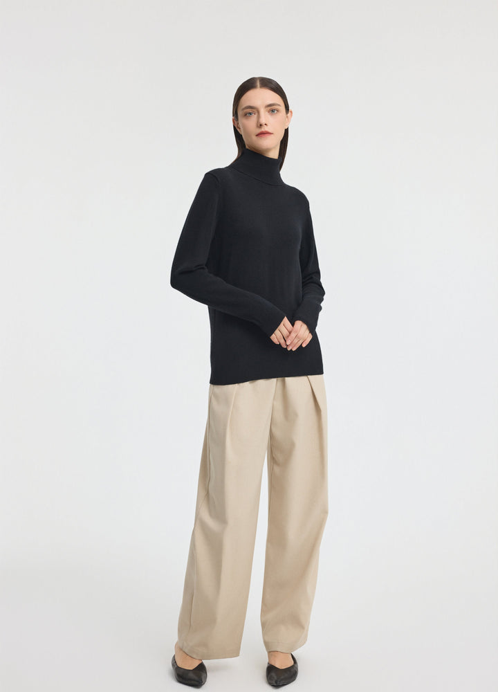Cashmere Roll-Neck Top