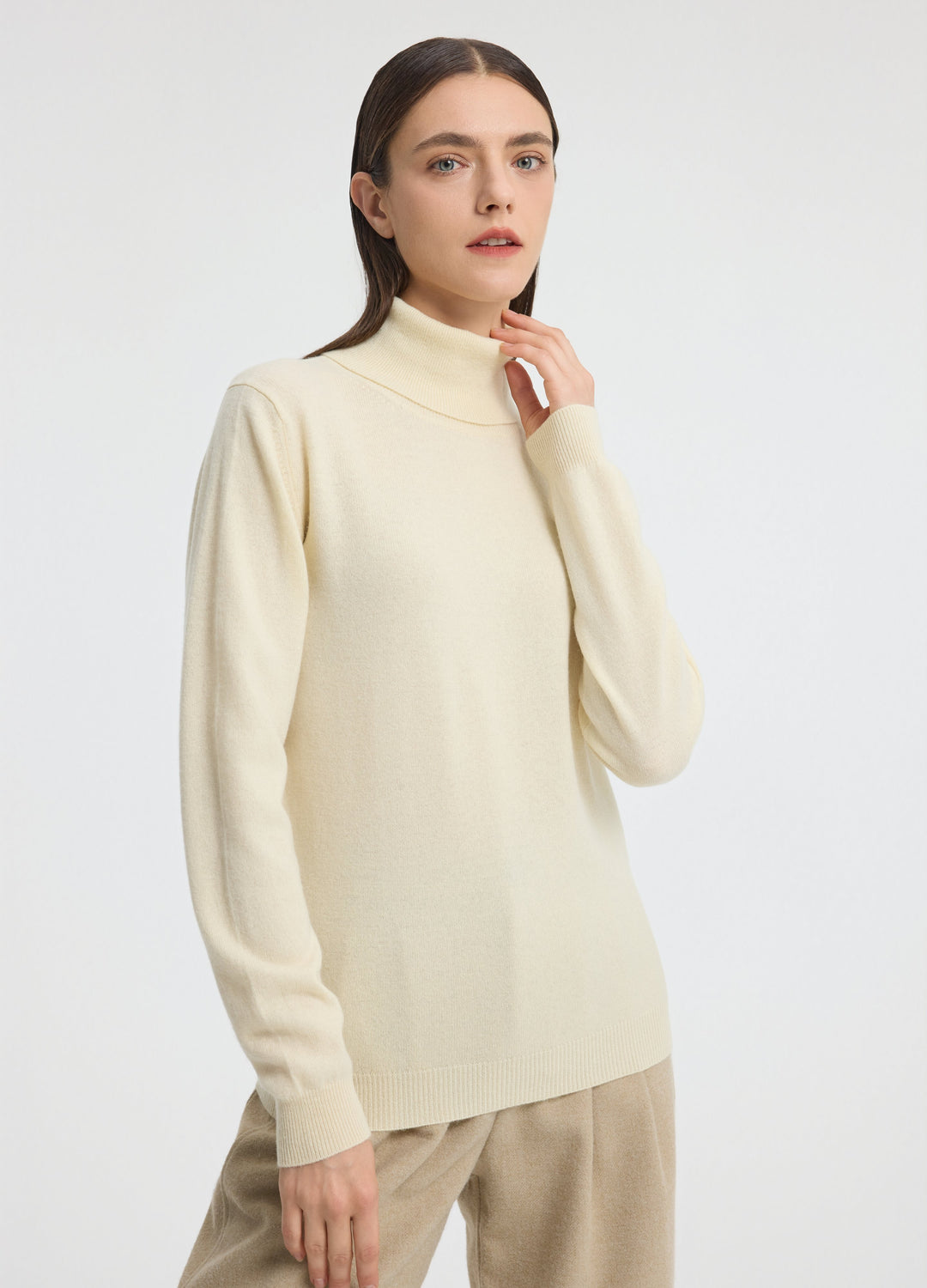 Cashmere Roll-Neck Top