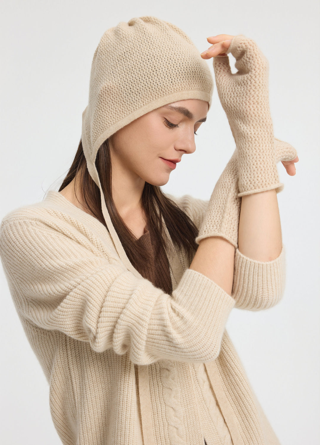 Cashmere Pointelle Hat